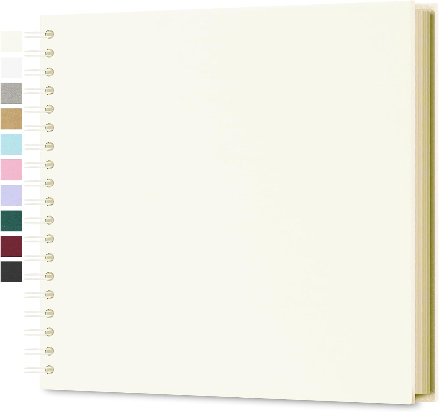 DIY Scrapbook Album, Personalised Wedding Guest Book & Memory Album for Family Photos, Birthdays & Travel, 25.5x25.5 cm Hardcover Kraft Paper, 50 Sheets (100 Pages), Beige