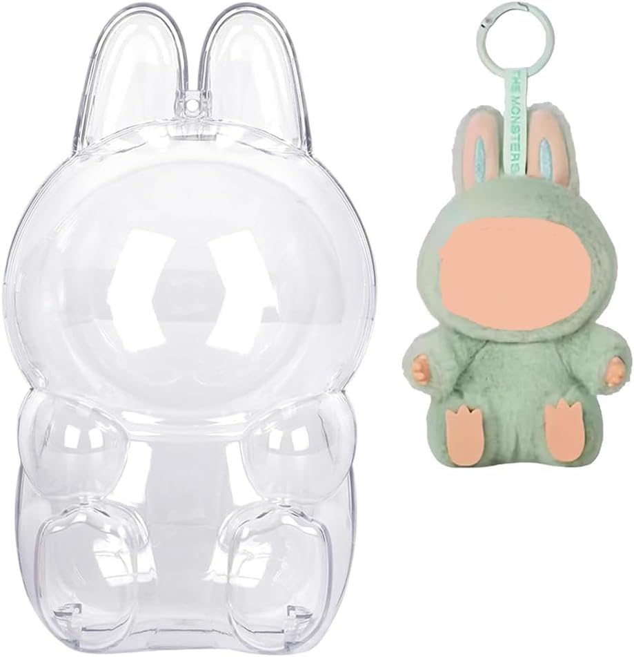 JXADVOK 2PCS Protective Keychain for Labu Have a Seat, Transparent PVC Case for Labu Doll, Easy Installation, Modern and Durable, Protect Your Labu Doll