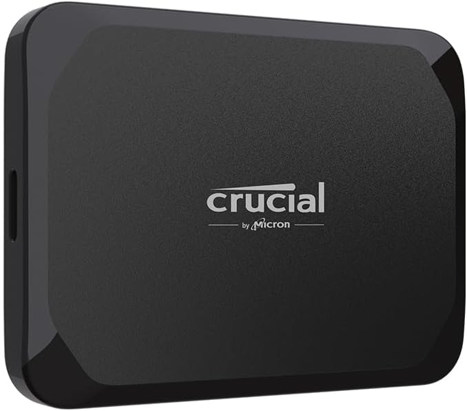 Crucial X9 2TB Portable SSD, Up to 1050MB/s, USB 3.2 USB-C, External Solid State Drive, Compatible with Windows, Mac, & Android, Reliable Storage for Games, Files, & Backups, Black - CT2000X9SSD902