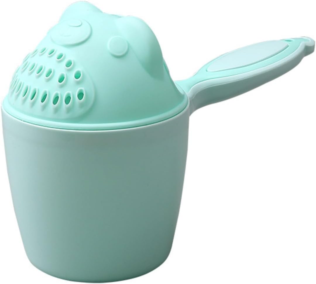 Cute Baby Shampoo Rinse Cup, Bear-Shaped Shampoo Rinse Cup, BPA-Free, Splash-Proof Shampoo Shower Cup, with Handle, Protects Eyes and Ears, Suitable for Toddler Bathing