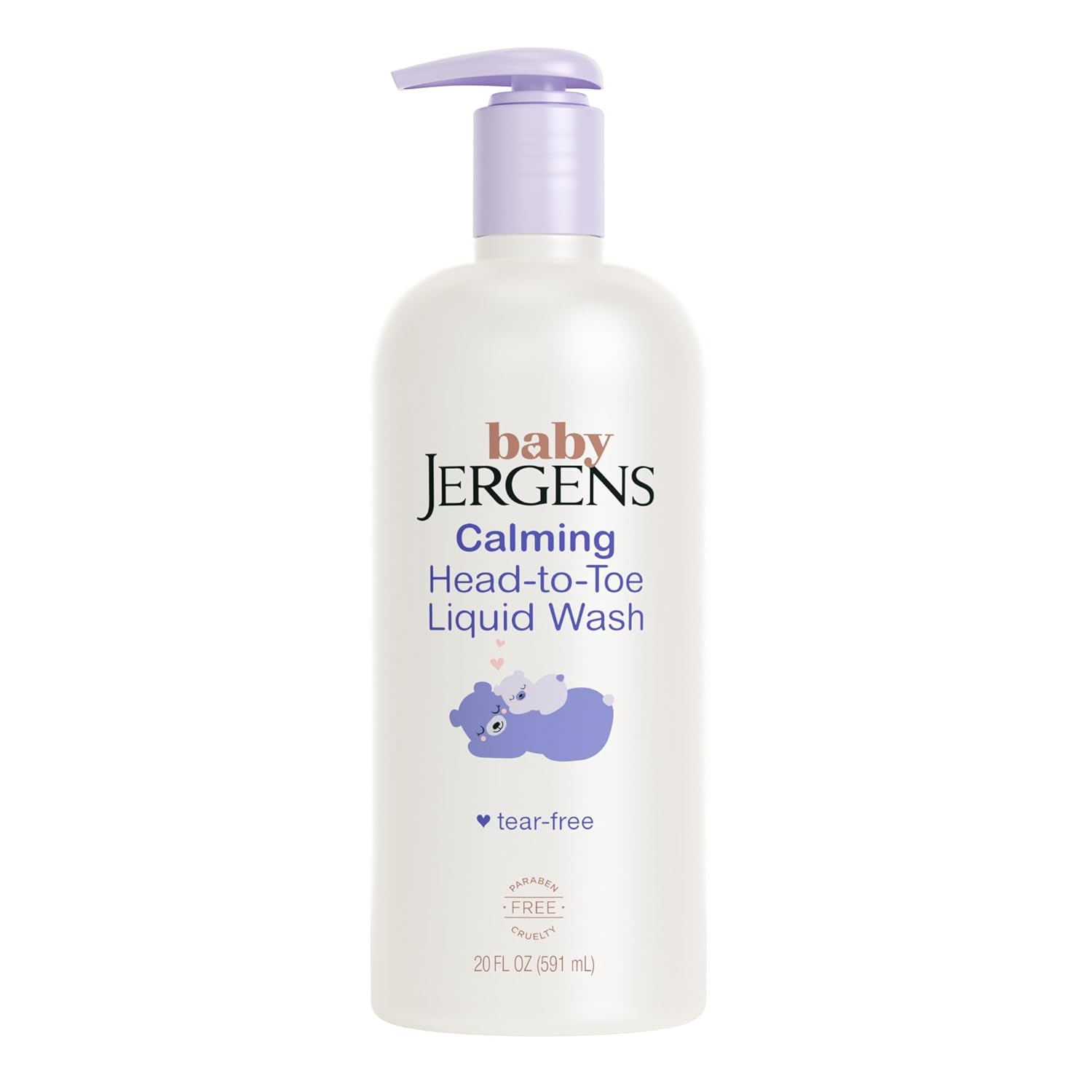 Jergens Baby Calming Head to Toe Liquid Baby Wash, Body Wash and Shampoo, Tear Free, 20 Fl Oz