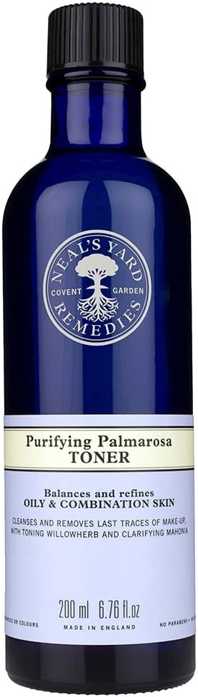 Neal's Yard Remedies Purifying Palmarosa Toner, Primes Face, Cleanses Skin, Vegan & Cruelty-Free, 200ml