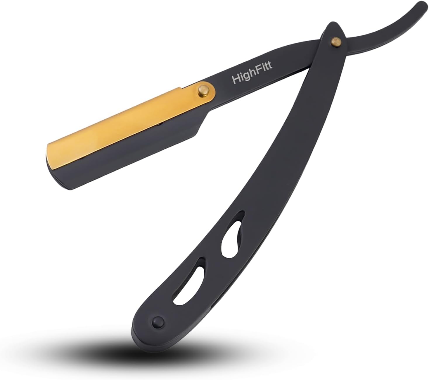 Cut Throat Razors Straight Edge Razor for Beard and Moustache Barber Cutthroat Razors Shavette Barber Tool Barber Accessories for Professional and Home Use Stainless Steel (Black)