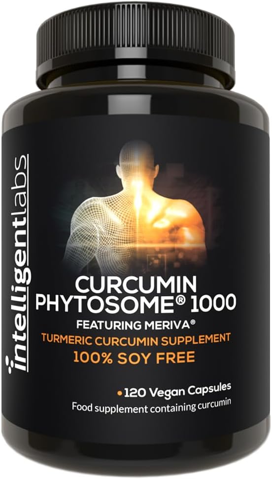Intelligent Labs Meriva Curcumin Phytosome, 2900% Better Absorbed Than Ordinary Turmeric Curcumin 100% Soy Free, 120 Capsules Per Bottle (1000mg per Serving)