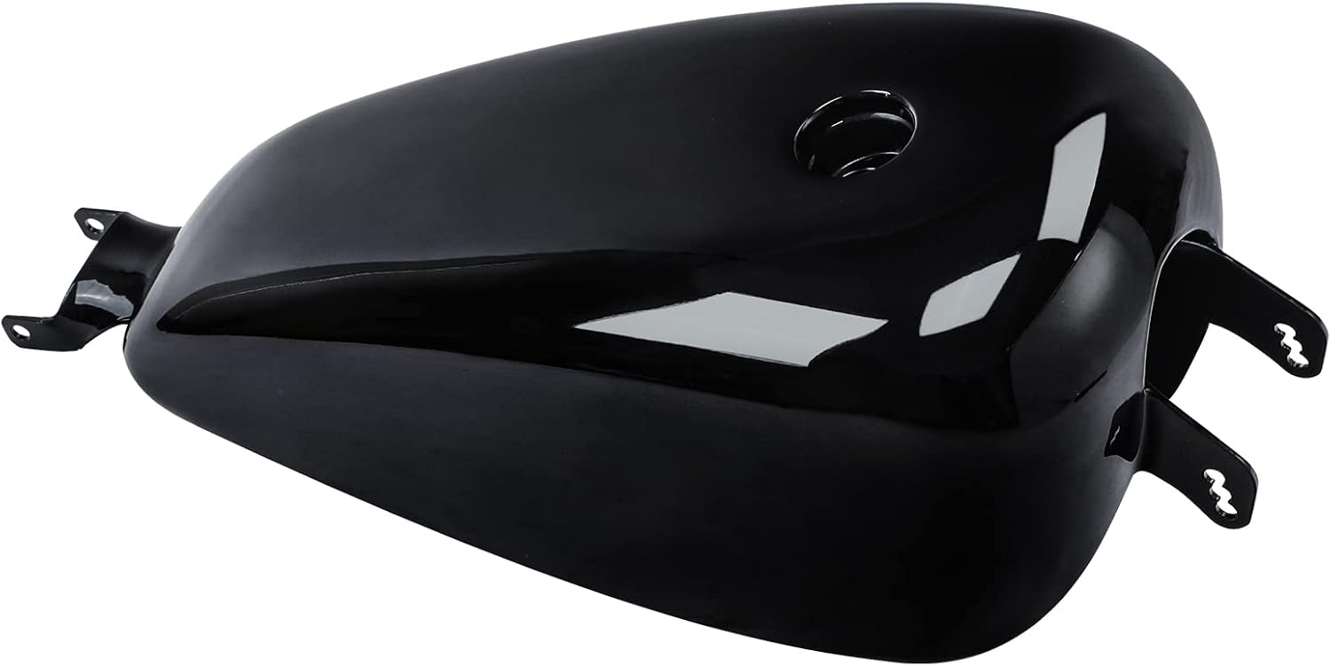 SLMOTO Motorcycle Fuel Gas Tank 2.6 Gal Fit For Harley Sportster 883 1200 | Vivid black iron 10L harley fuel tank pack carb carburetor sportster gas tank parts for motorcycle fuel tank gas tank.