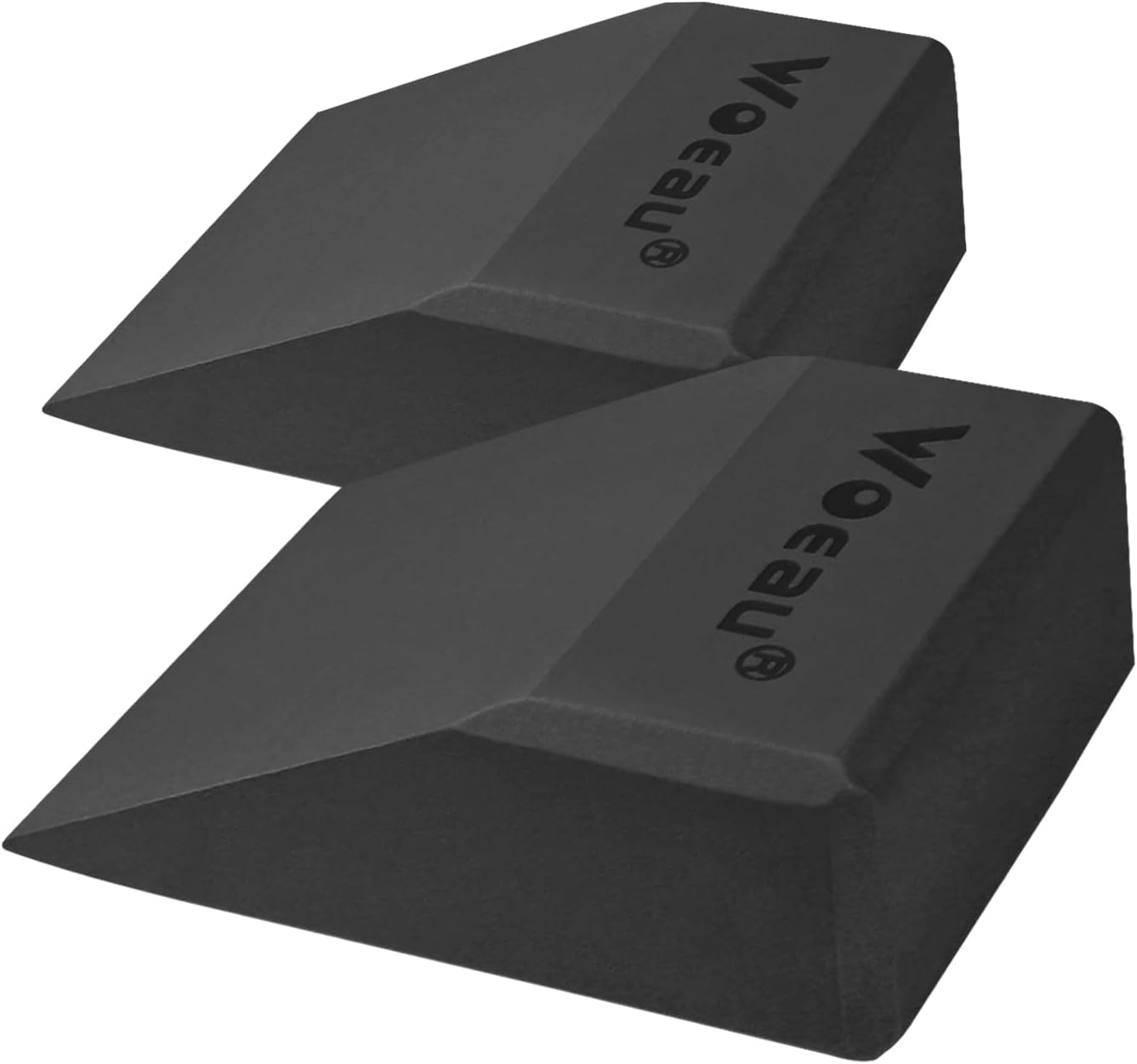 2 Pack Non-Slip Professional Squat Wedge Blocks - Heel Elevated Ramp for Squats, Calf Raises Platform for Men Women, Slant Board Trainer for Fitness, Pushup, Weightlifting, Yoga