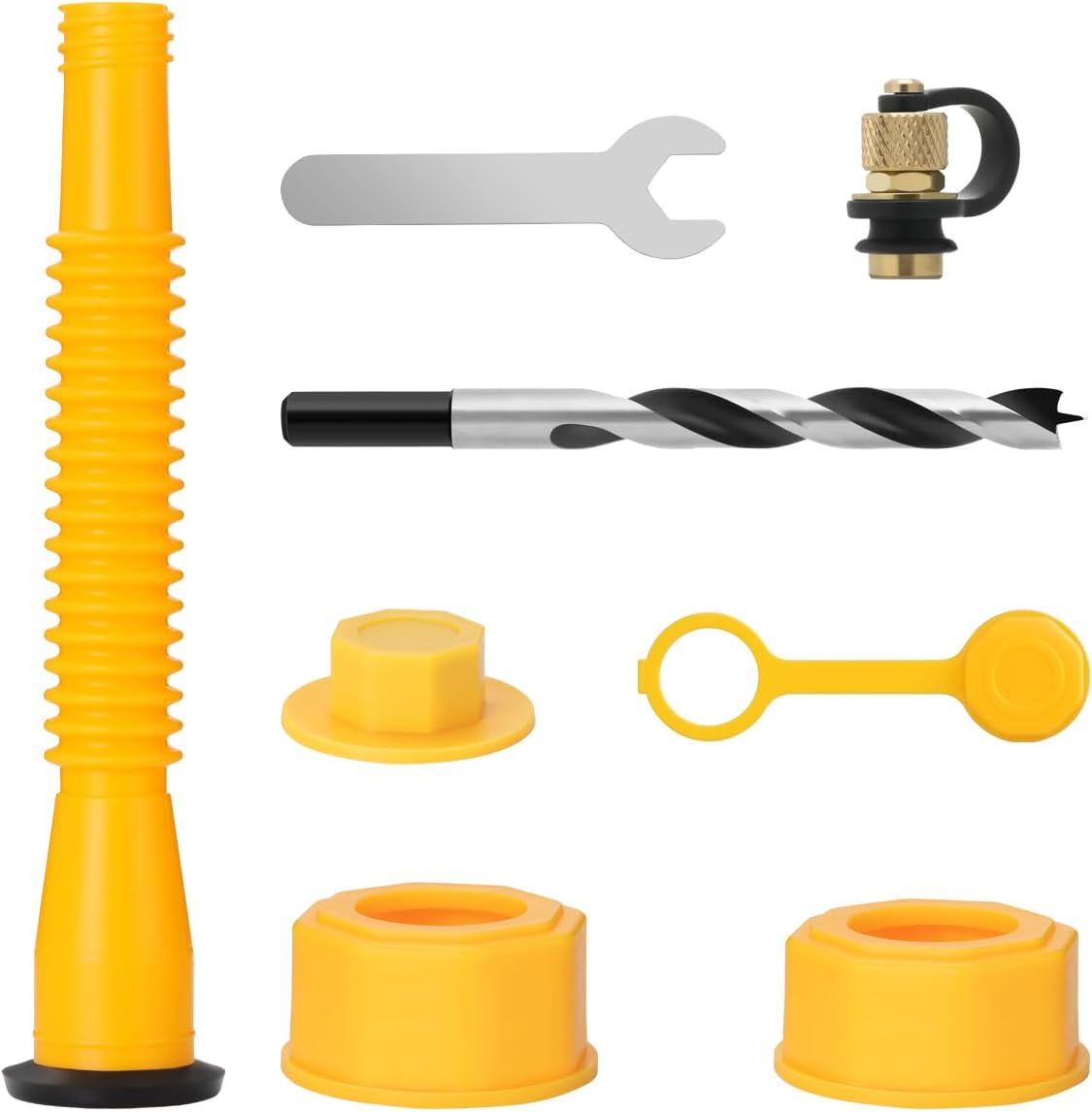 Magicfour Gas Can Nozzle Replacement, Gas Can Vent Cap, Spout Replacement Kit Compatible with Most 1/2/5/10 gallon Gas Cans, Old Style Gas Can Spout Replacement Leak Proof