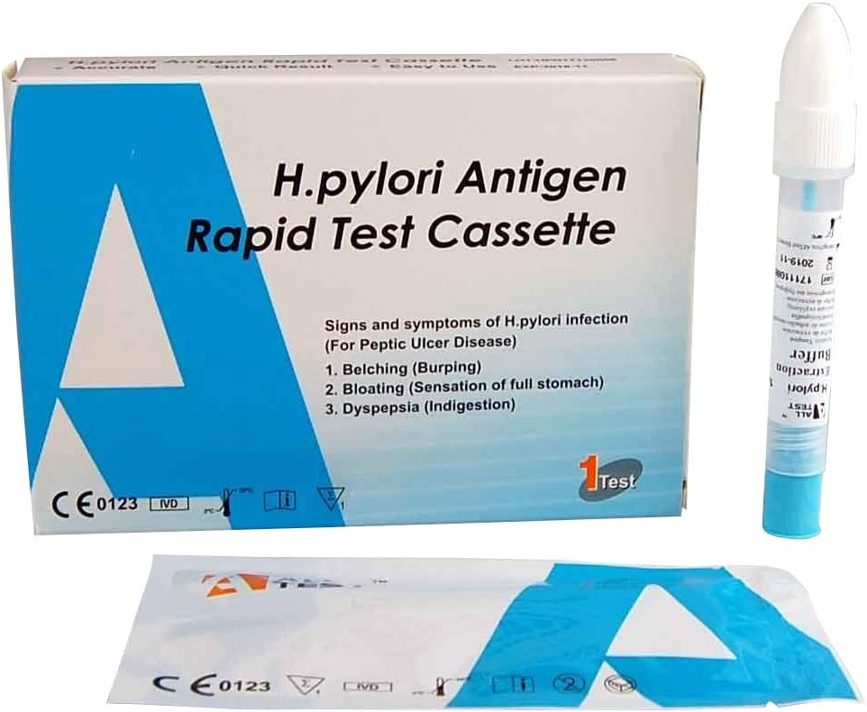 Accurate Stomach Health Test Home Ulcer Screen/H Pylori ANTIGEN - Stomach Ulcer - Stool Home Testing Kit Pack ~ Screen Yourself for Active H Pylori Infection