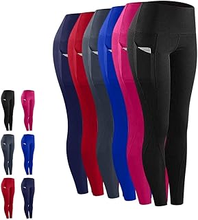 Workout Leggings for Women with Pockets Tummy Control High Waisted Yoga Pants Plus Size Gym Athletic Activewear