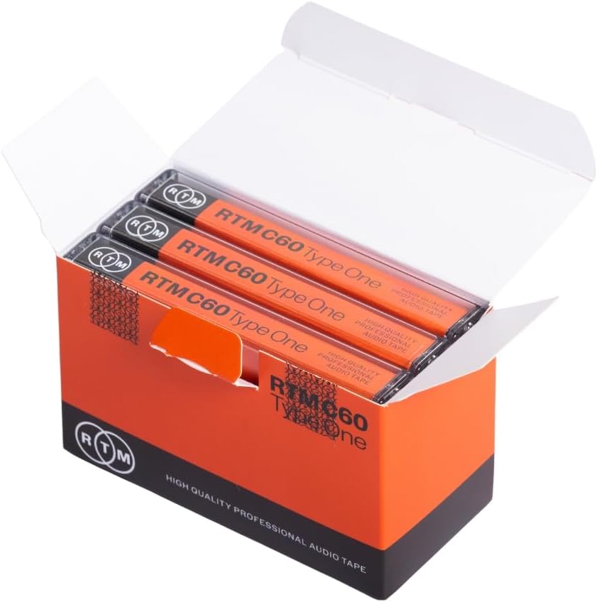 RTM C60 | Type One 60 Minute Blank Music Cassettes | Ideal for Audio Recording | Studio Quality | Pack of 3 Cassettes