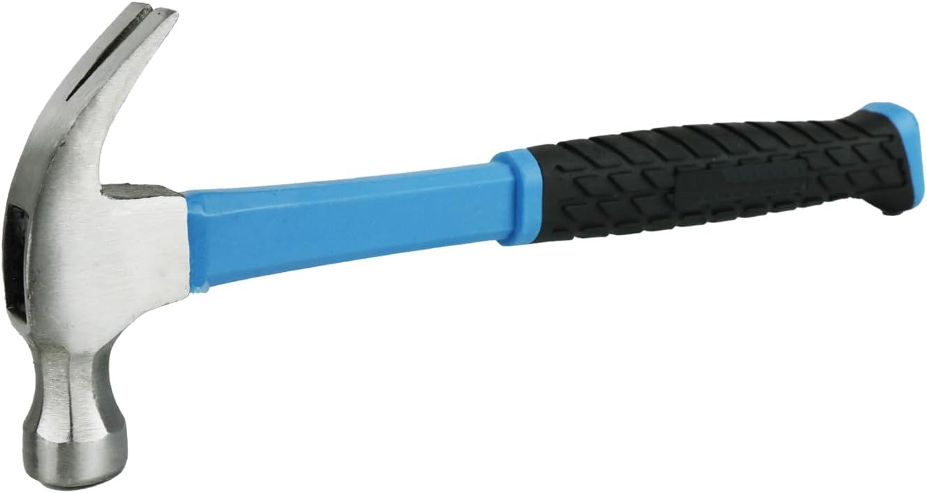 Claw Hammer 13.5Oz, Framing Camping Long Handle Electricians Small Hammers Stubby Hammer with Comfortable Handle for Home, DIY, Camping, Tent Stakes