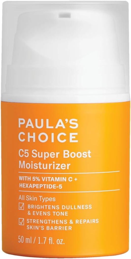 Paula's Choice C5 SUPER BOOST Moisturiser - Face Night Cream - Reduces Wrinkles & Brown Spots - Brightens Dull Skin Tone & - Leaves Skin Hydrated - with Vitamin C - All Skin Types - 50 ml