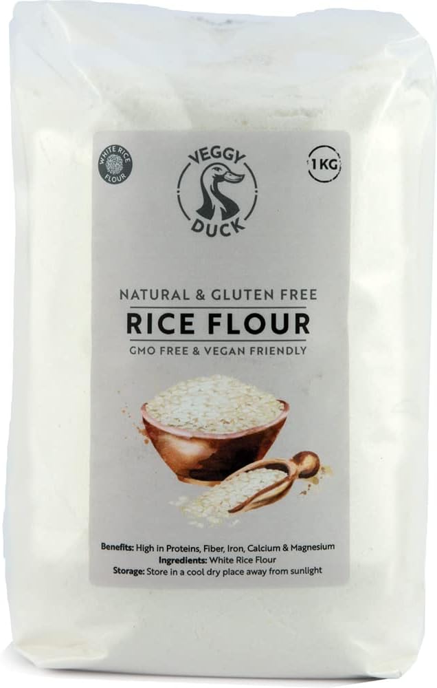 Veggy Duck - White Rice Flour (1Kg) - Gluten Free | GMO Free | Vegan