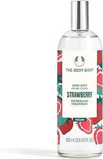 The Body Shop Strawberry Body Mist – Refreshes and Cools with a Sweet Fruity Scent – Vegan – 3.3 oz