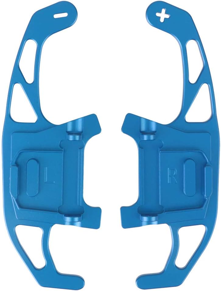 NOPNOG 1 Pair Car steering Wheel Shift Paddles, Shift Lever Extended, Metal Alloy, for VW Golf GTI R GTD GTE MK7 7 Polo GTI Scirocco 2014 2015 16 17 18 2019 (Blue)