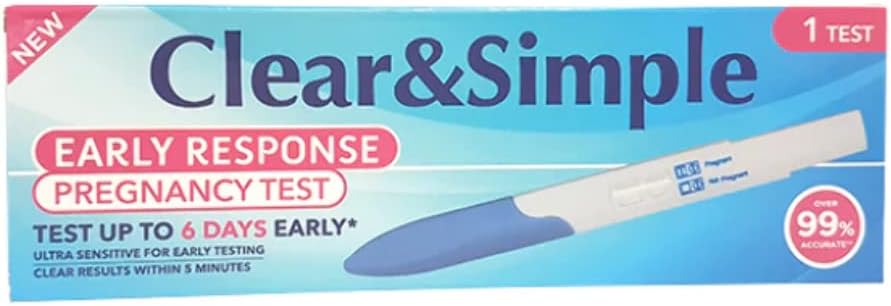 Clear And Simple 6 Days Early Ultra Sensitive Pregnany Test Stick