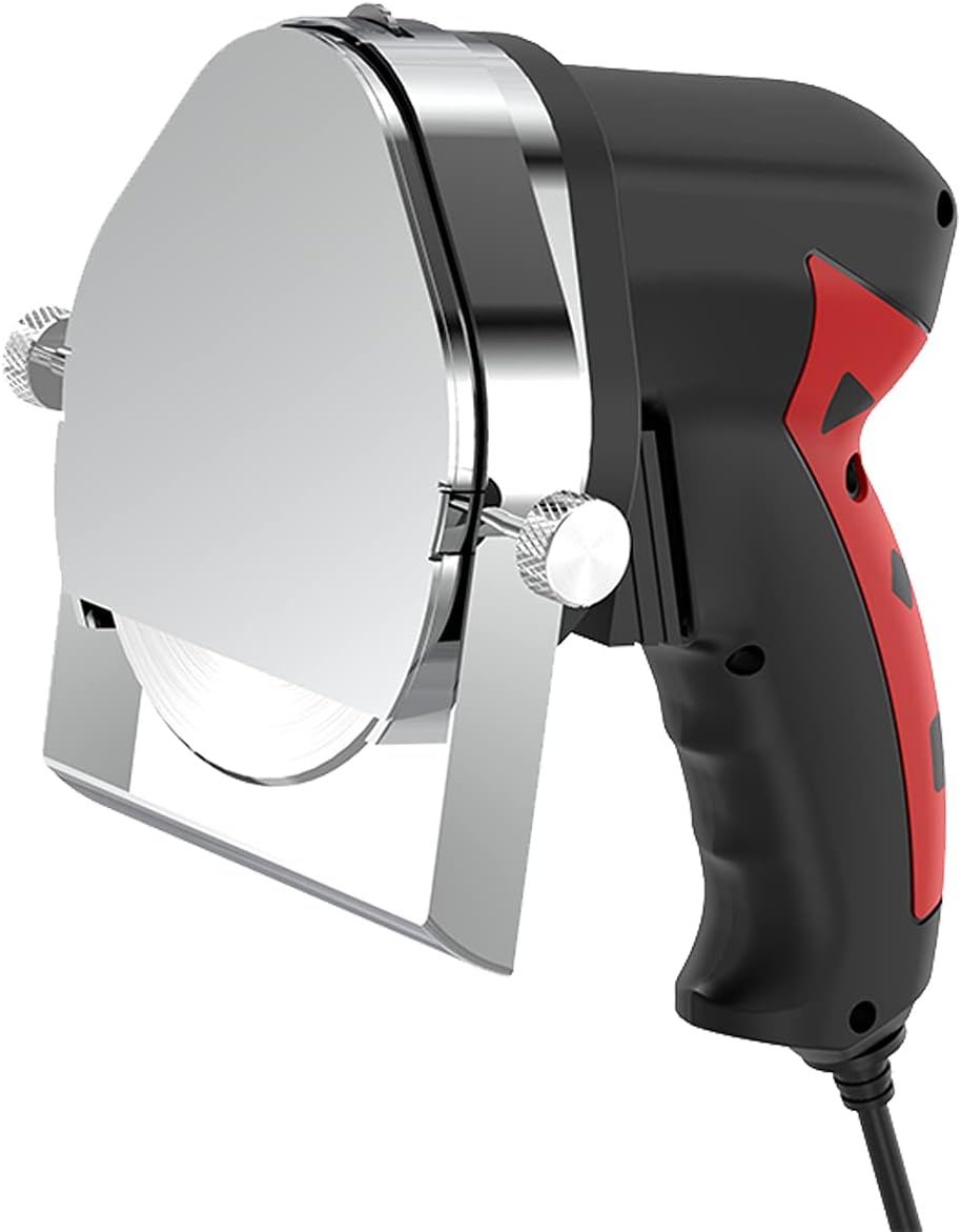 Commercial Turkish Kebab Slicer With 2 Blade 80w Electric Kebab Knife Gyro Shawarma Cutter 60kgs Per Hour (Silver(110V))