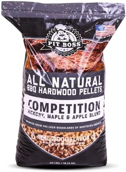 Pit Boss 40-Pound Bag of 100% Natural Hardwood Competition Blend BBQ Grilling pellets