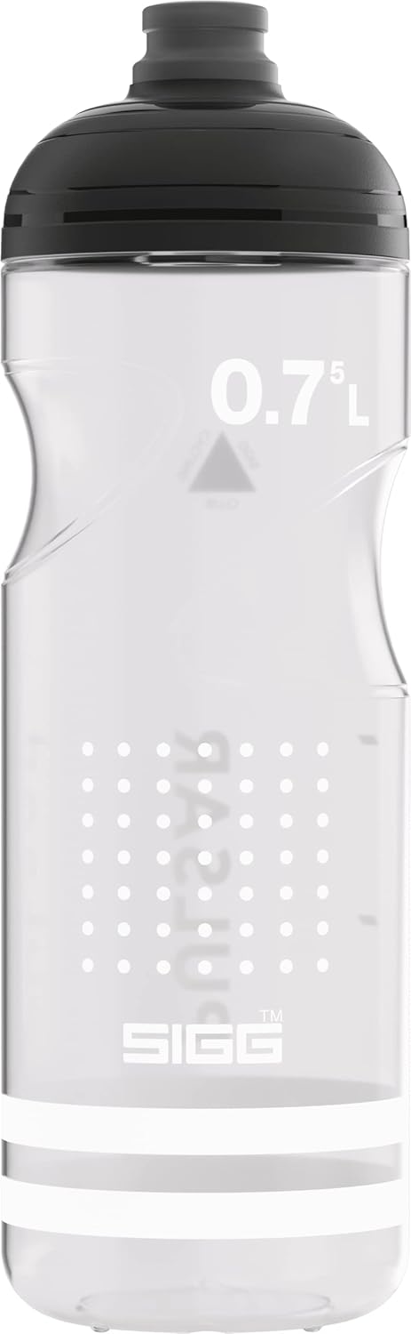Sigg - Soft Bike Water Bottle - Pulsar Transparent White - Squeezable - Dishwasher Safe - Lightweight - Leakproof - BPA Free - White 0.75L