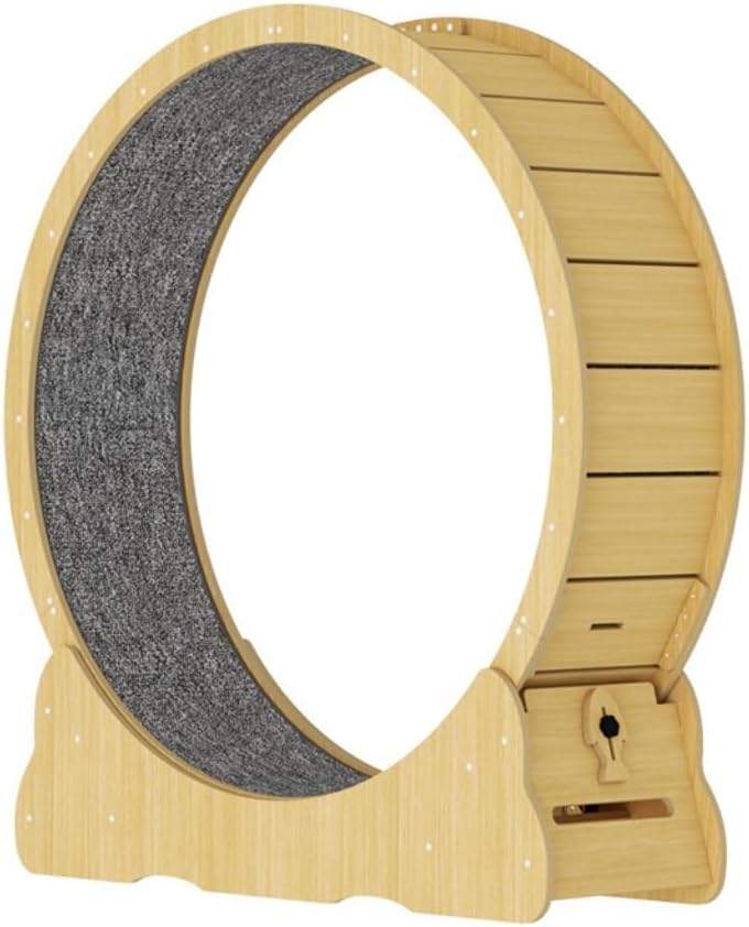 Cat running Wheel Cat Treadmill Silent Roller Cat Solid Wood Sports Running Wheel Pet Cat Climbing Frame Fitness Cat Wheel Toy Cat Toys(SS)