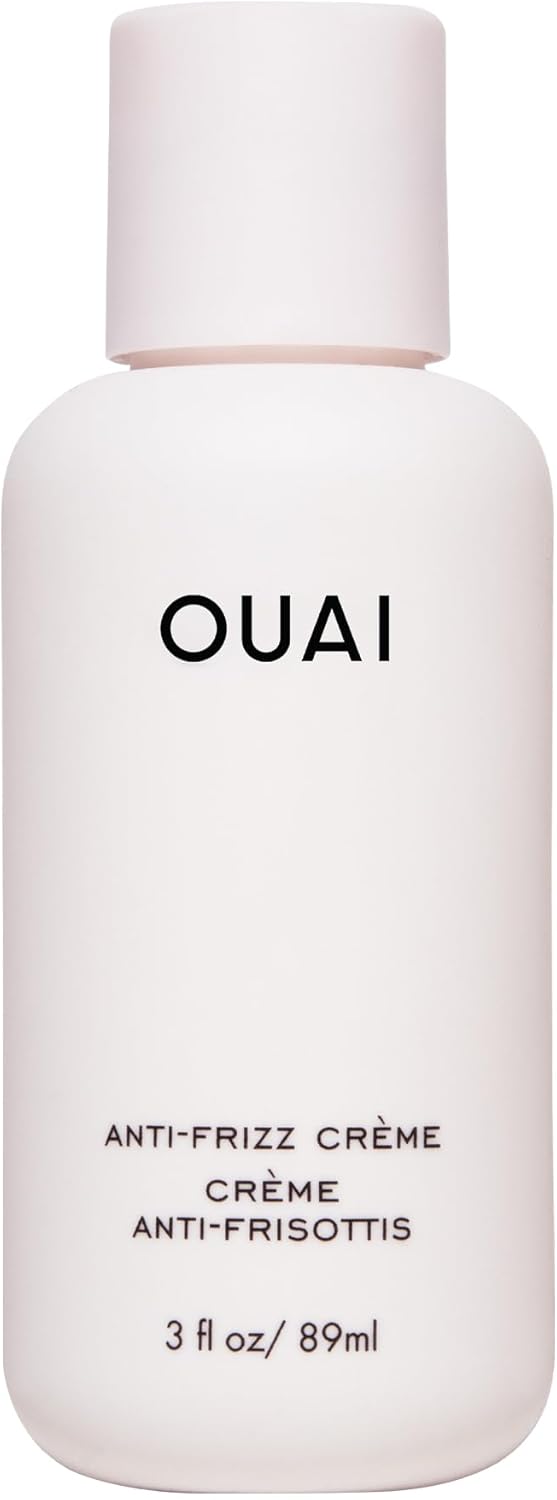 OUAI Anti Frizz Cream Travel Size - Moisturizing Hair Cream with Frizz Control & Heat Protection - Provides Hydration with Jackfruit & Beetroot Extract - Paraben, Phthalate & Sulfate Free