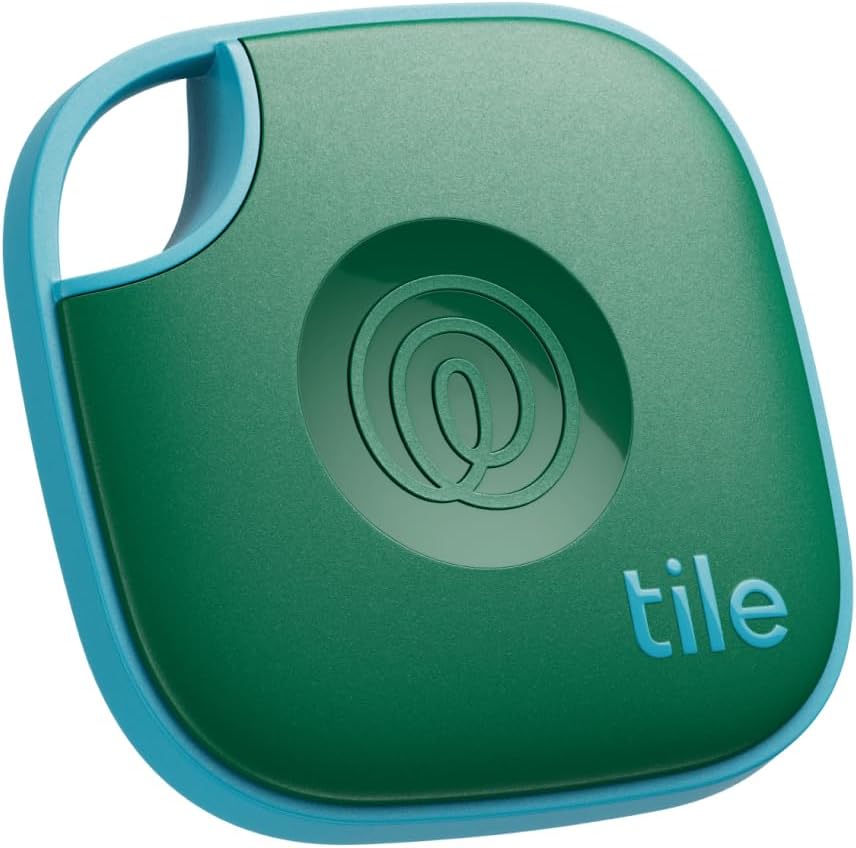 Tile by Life360 Mate (2024) Bluetooth Tracker, Keys Finder and Item Locator for Keys, Bags and More. Phone Finder. Both iOS and Android Compatible. 1-Pack (Green Surf)