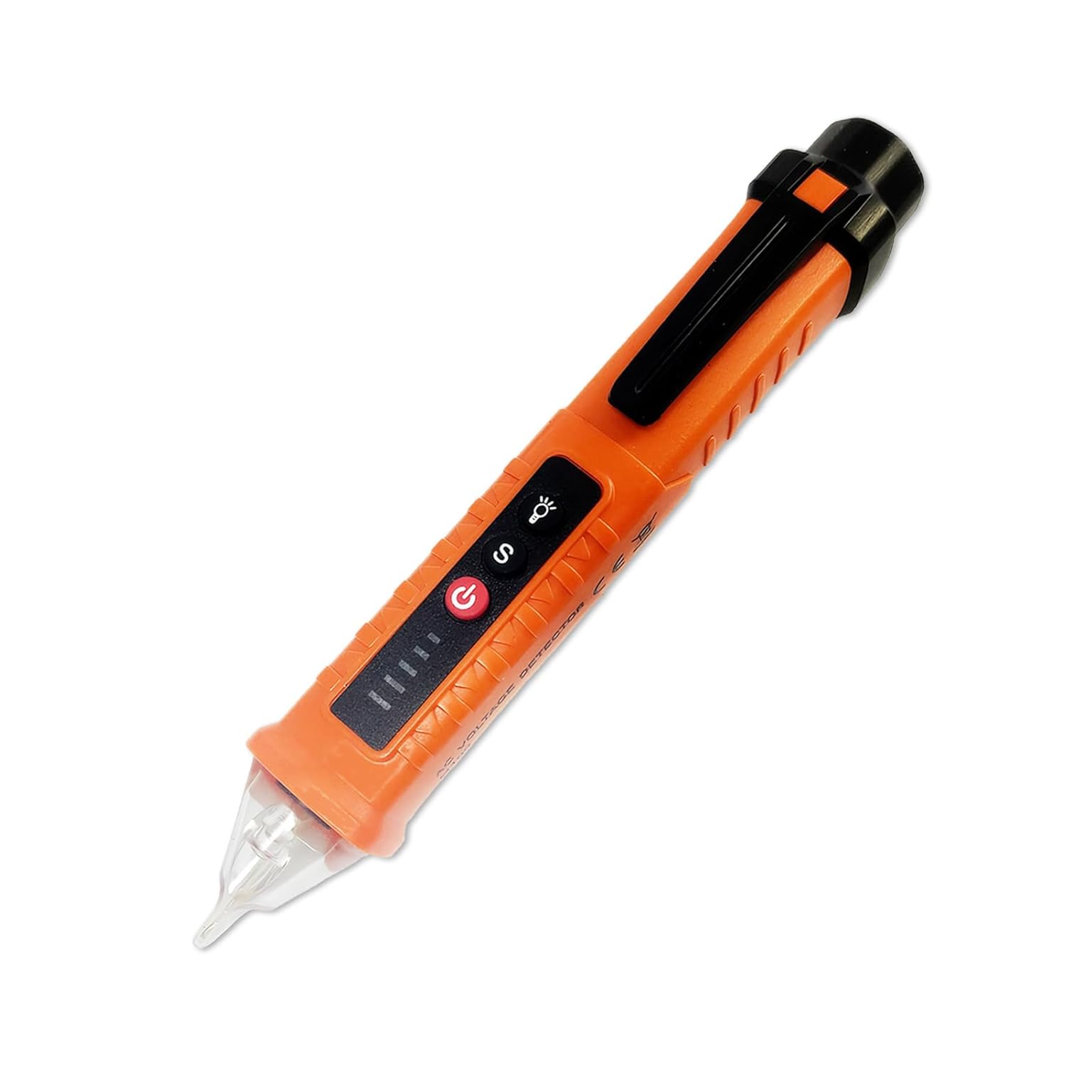 Voltage Tester, Non-Contact Voltage Detector, Electrical Tester, 3 Ranges AC 12V/48V/70V-1000V, Live/Null Wire Tester with Buzzer Alarm and Flashlight, Wire Breakpoint Finder - Orange