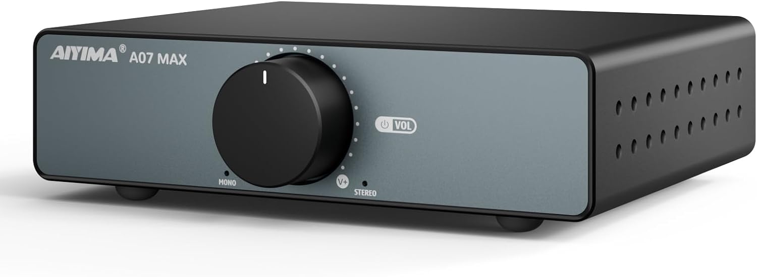 AIYIMA A07 MAX TPA3255 HiFi Power Amplifier 600W,Mono/Stereo Amp & Aux Out
