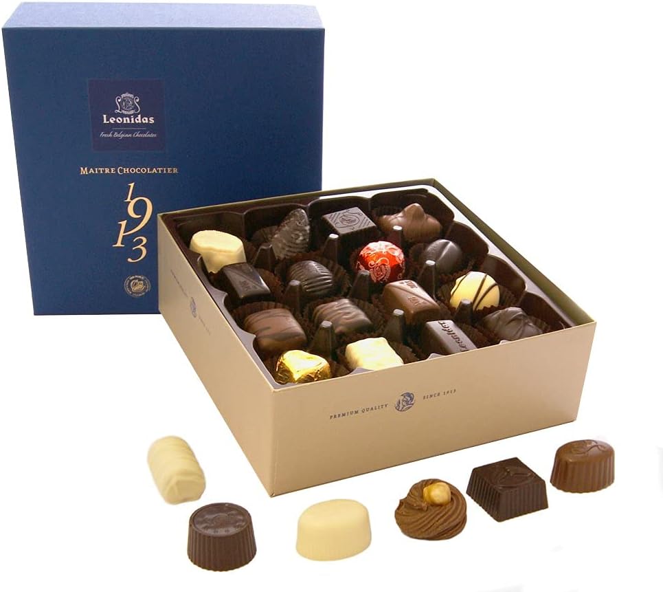 Leonidas Belgian Chocolate Heritage Chocolates Gift Box, Belgian Chocolates, Belgian Chocolates Box, Assorted Gift Box, 20 Pieces Chocolate