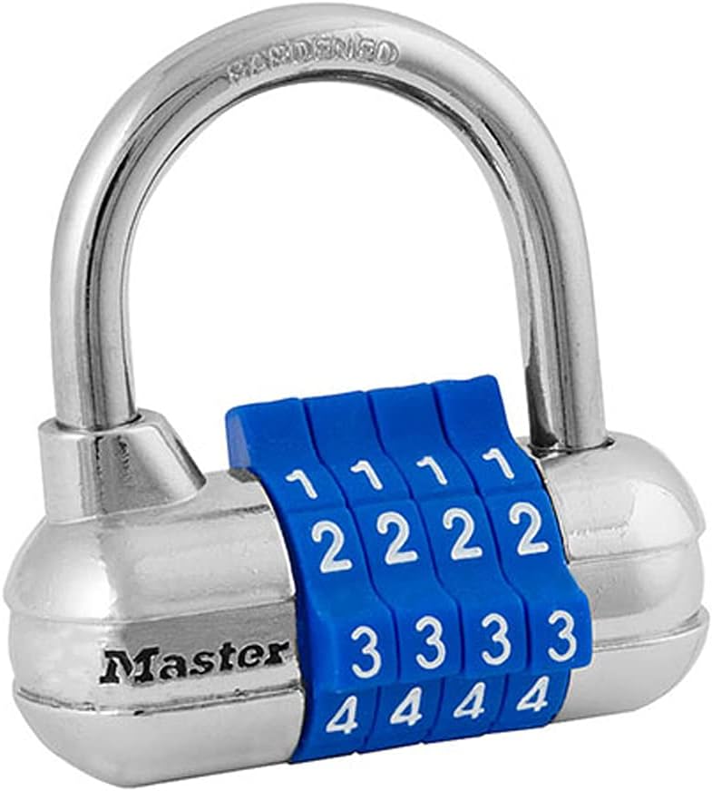 Master Lock Set Your Own Combination Padlock, Gym Locker Locks with Code for Securing Indoor Valuables, Color May Vary, ‎1523D