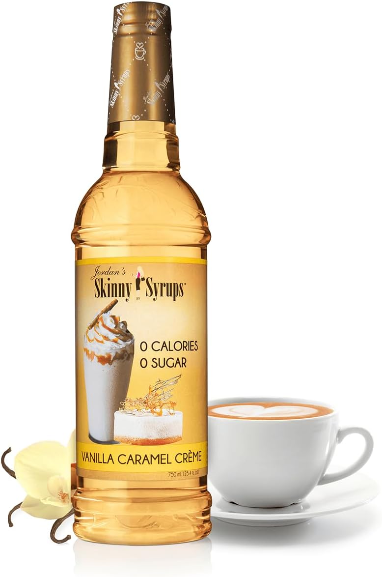 Jordan's Skinny Syrups | 0 Calories | 0 Sugar | Vanilla Caramel Creme Syrup 750mL