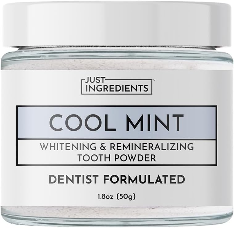 Just Ingredients Remineralizing Tooth Powder - Fluoride-Free, Whitens, Vegan, Clean - 1 oz Whitening