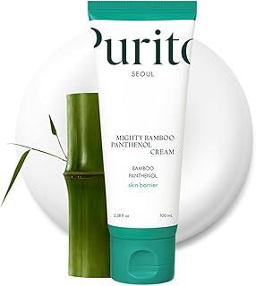 PURITO Mighty Bamboo Panthenol Cream, Glow Cream, Skin Barrier Repair, for All Skin Types, Daily Face Moisturizer, Glass skin, Vegan, Korean Skin Care 3.38fl.oz / 100ml