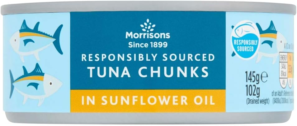 Morrisons Fad Free Tuna Chunks in Sunflower Oil 145G,, 102 g