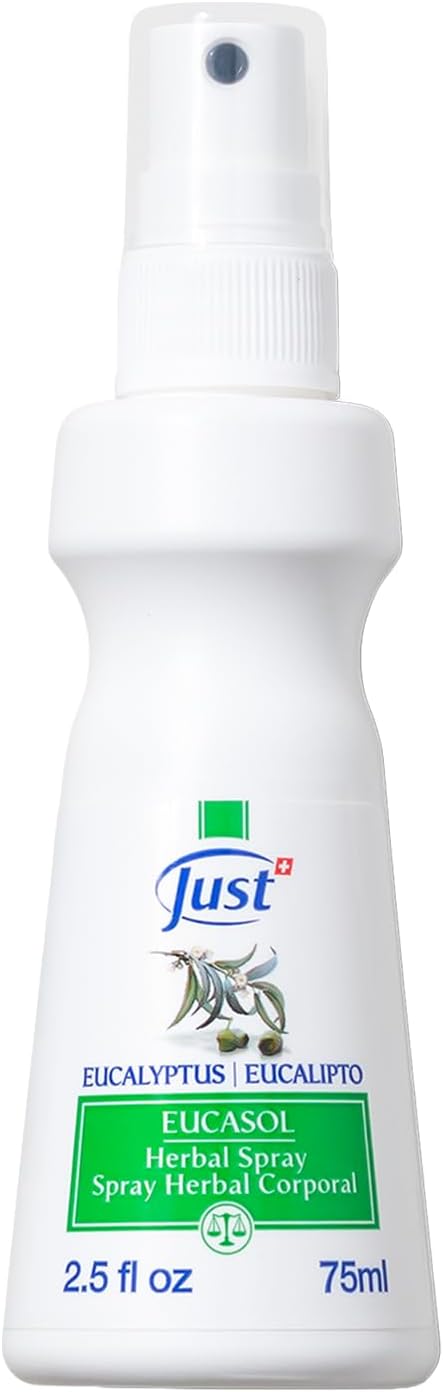 Swiss Just - Eucasol Spray - 75 ml - Enriched with Eucalyptus Essential Oil