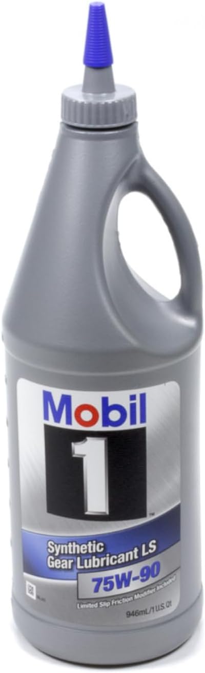 Mobil 1 Gear Oil, 75W90, Limited Slip Additive, Synthetic, 1 qt Bottle, Each