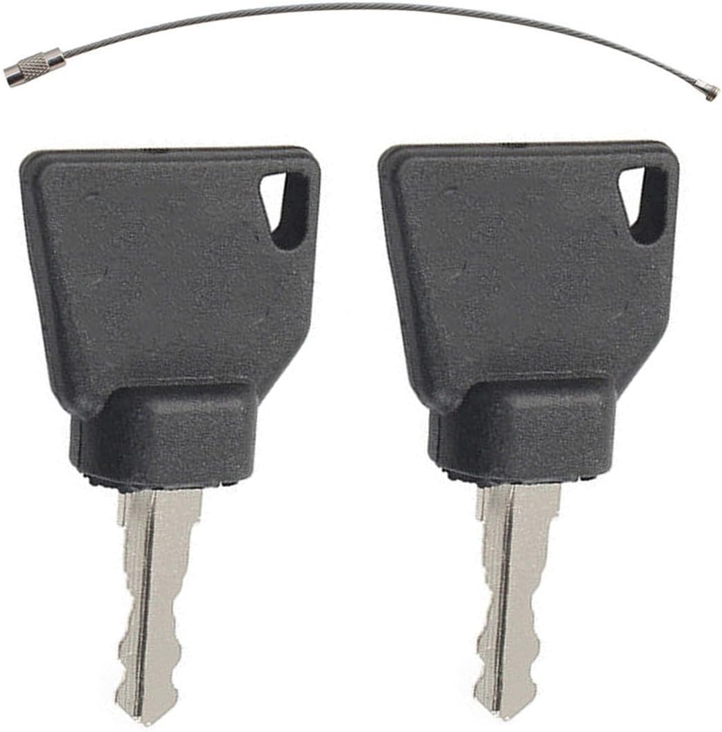 2pcs Ignition Keys Compatible with JCB Heavy Equipment – Fits 701/45501, 331/26790, 333/Y1374, 14607 – for Backhoe, Excavator, Loader, Telehandler – Compatible with Skytrak, Bomag, Bobcat, New Holland
