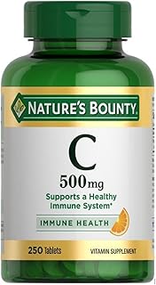 Nature’s Bounty Vitamin C, Supports a Healthy Immune System, Vitamin Supplement, 500mg, 250 Tablets