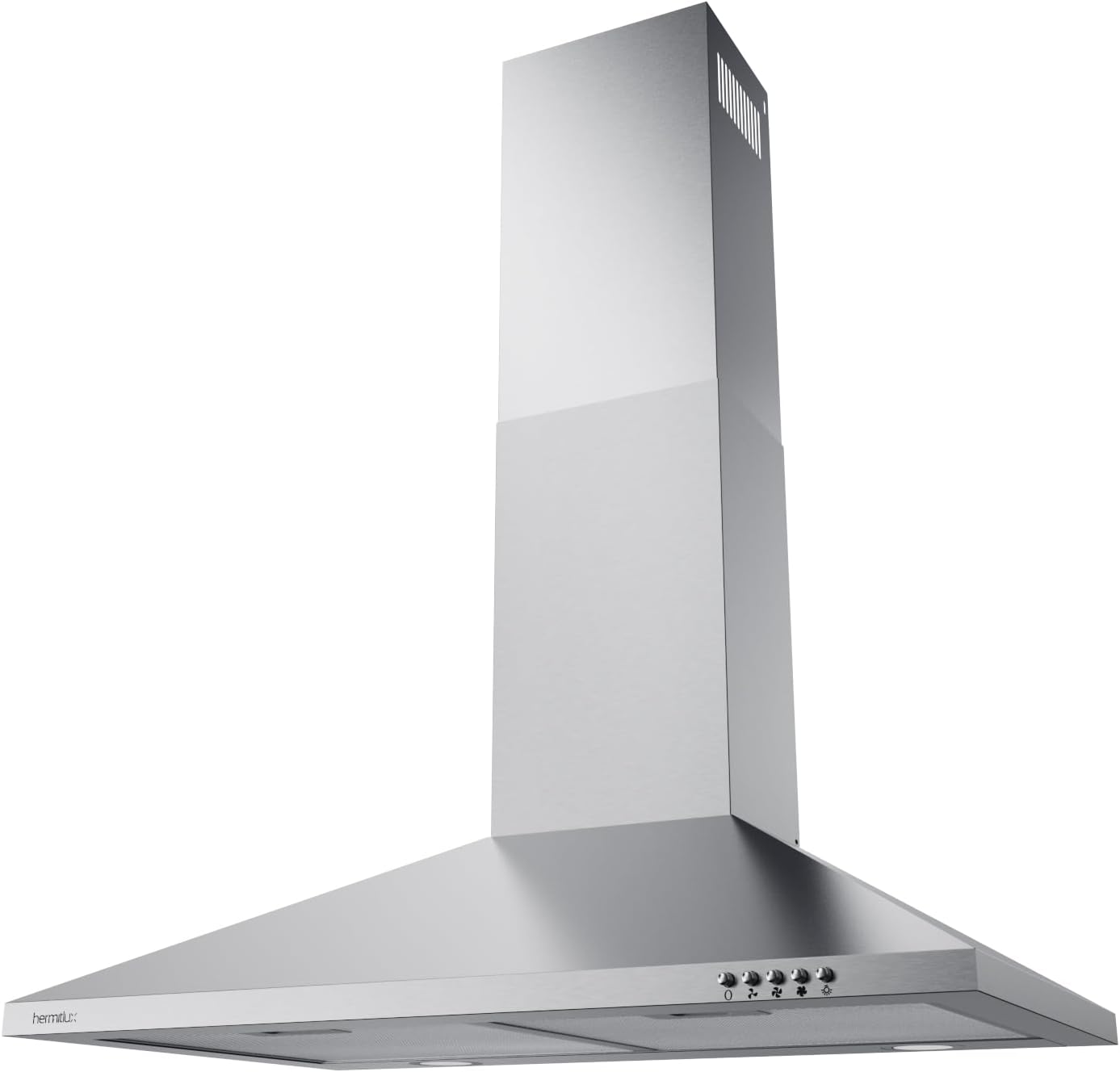 Hermitlux Range Hood 30 inch Stainless Steel, Wall Mount Vent Hood for Kitchen with Charcoal Filter, Ducted/Ductless Convertible