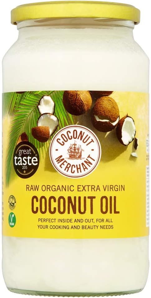 Coconut Merchant Organic Coconut Oil 1L | Extra Virgin, Raw, Cold Pressed, Unrefined | Ethically Sourced, Vegan, Ketogenic and 100% Natural | For Hair, Skin & Cooking | 1L