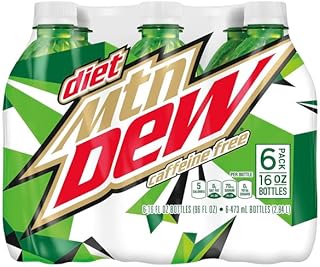 Mountain Dew Caffeine Free Soda Pop, 16oz Bottles, 6 pack