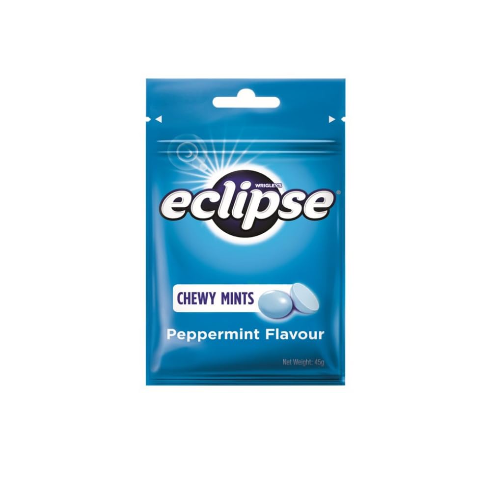 6 Packs Eclipse Chewy Mints Powerful Fresh Breath (Peppermint)