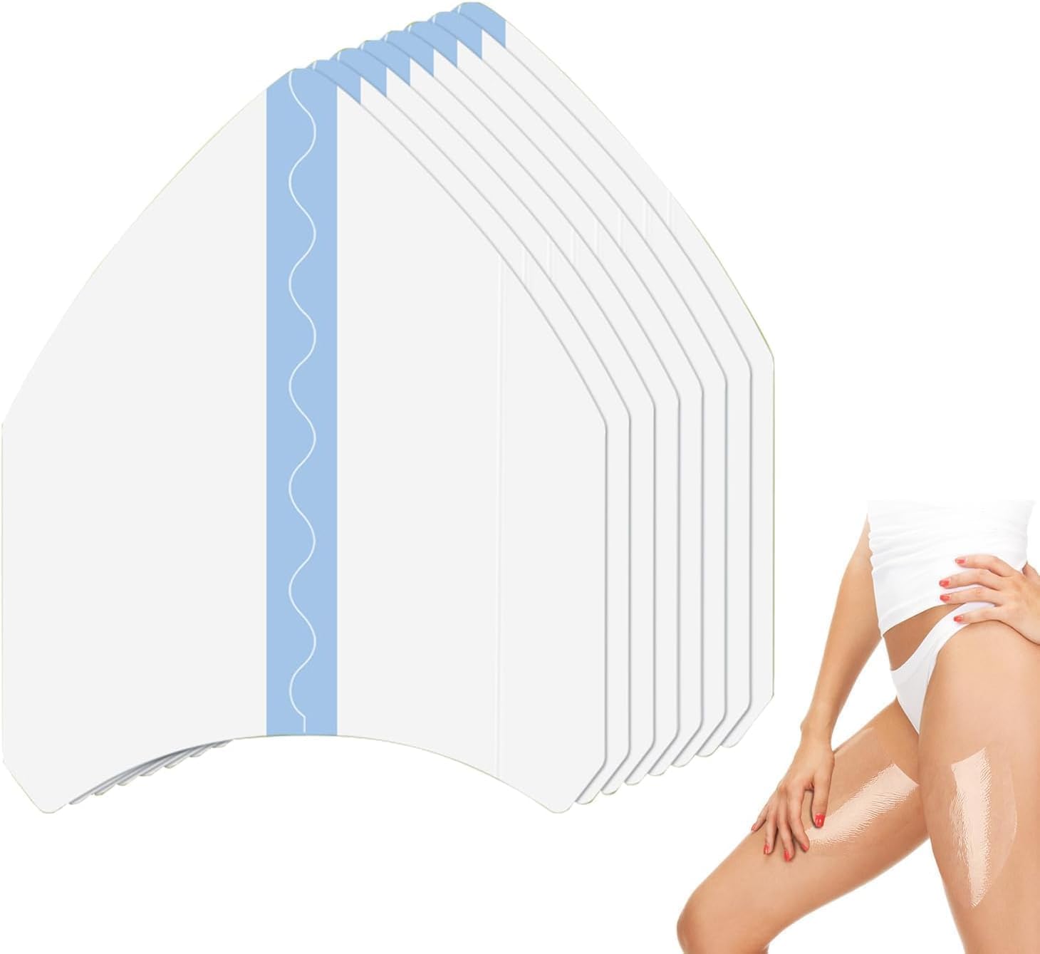 Thigh Tape Lifting Lnvisible, Transparent Anti Friction Patch, Invisible Lift and Glow Patches Legs Transparent Sweatproof Skin Protection Patches for Women Skin Lifting Inner Thighs (30 PCS)