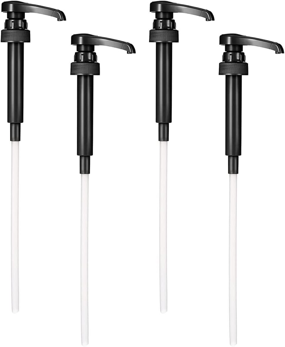 Torani and DaVinci BLACK Syrup Pumps, Fits 25.4 Oz/750Ml Bottles (Pack of 4)