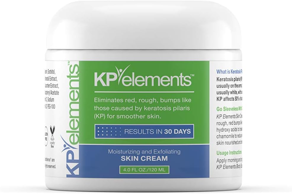 KP Elements Keratosis Pilaris Treatment Cream - Keratosis Pilaris Cream for Arms and Thighs - Clear up Red Bumps Today by Combining Our KP Cream and Body Scrub (1)