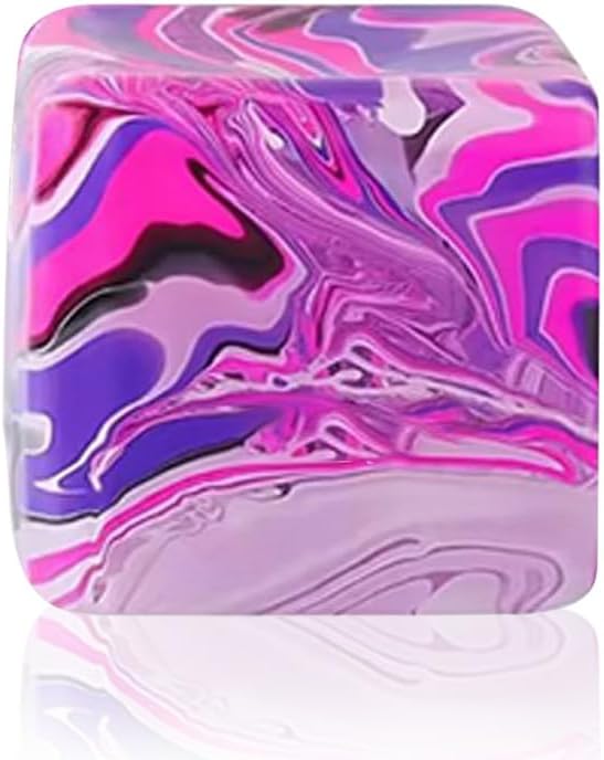 Squishy Stress Cube, Stress Balls Fidget Toys for Adults Stress Relief, Sensory Ice Square Shape Squishy Cube Sugar Balls for Anxiety Easter Basket Stuffers (Purple)