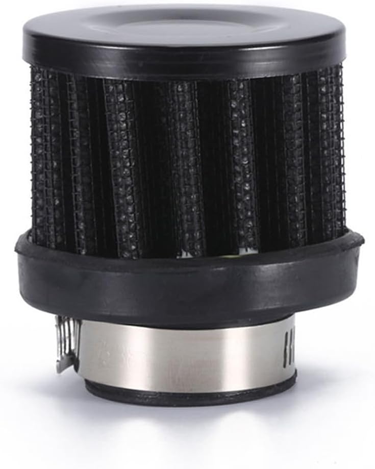 25mm Air Intake Filter with 1 Inch Clamp on Breather, Universal Car Air Intake Filter 1" Inlet - Black