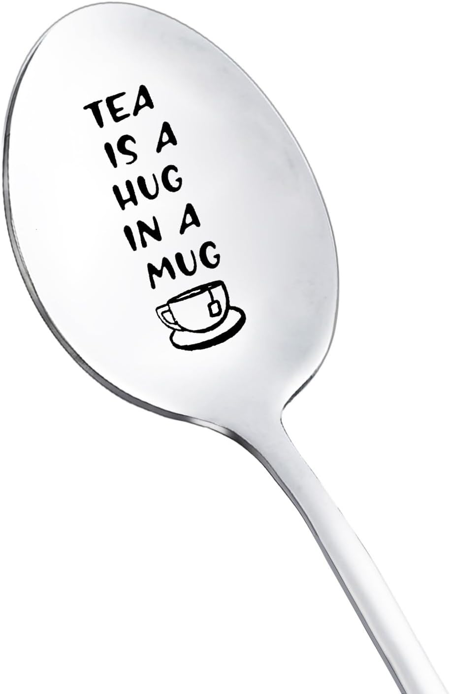 Tea Birthday Gift for Tea Lover Gifts Spoons for Women Men Tea is a Hug in a Mug Spoon for Papa Daughter Christmas Gifts for Tea Drinkers Lovers Nana Friends Engraved Tea Spoon
