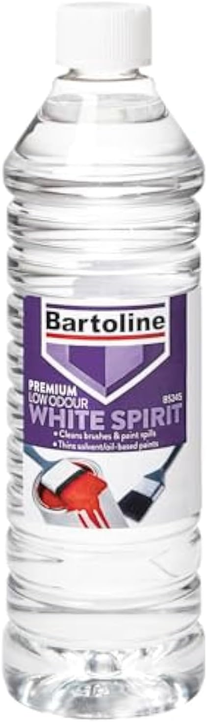 tetrosyl limited Bartoline Low Odour White Spirit 750ml – Paint Thinner and Brush Cleaner, Low Smell Solvent for DIY and Trade