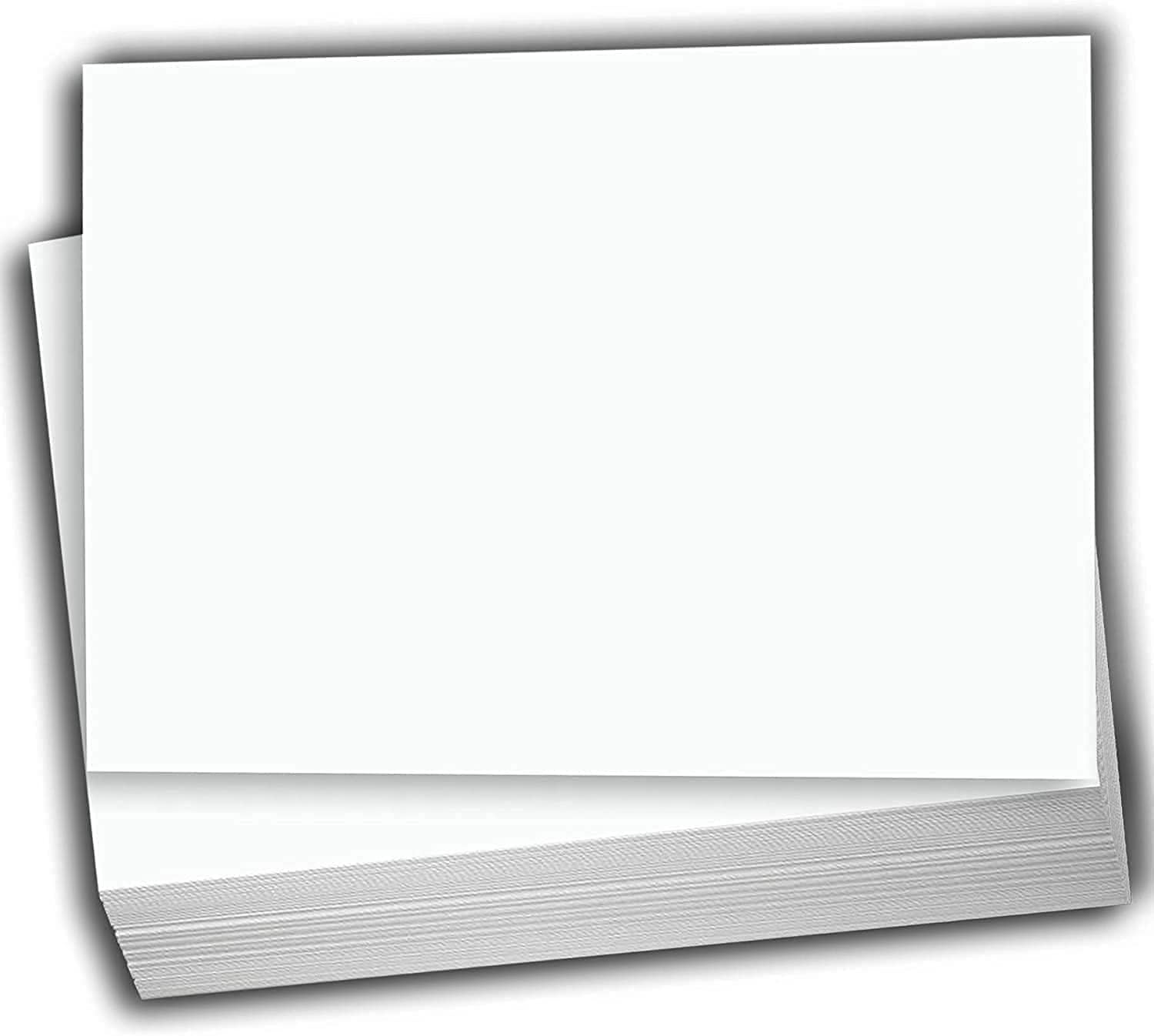 Hamilco White Cardstock Thick Paper - 5 x 7" Blank Heavy Weight 120 lb Cover Card Stock - 100 Pack